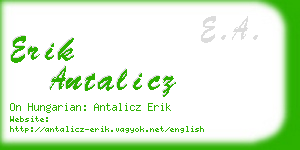 erik antalicz business card